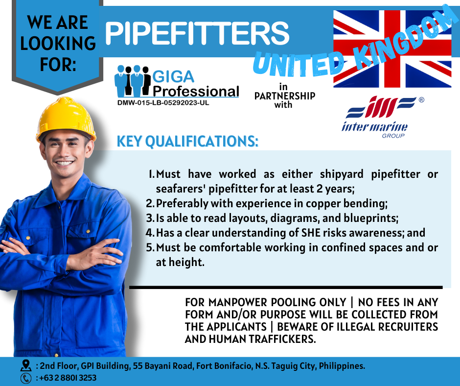Pipefitters for the United Kingdom